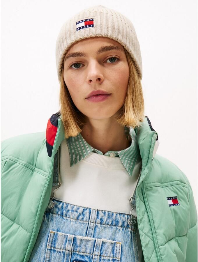 TOMMY JEANS Beanie TJW HERITAGE CORE Ribbreisel omslag normale pasvorm