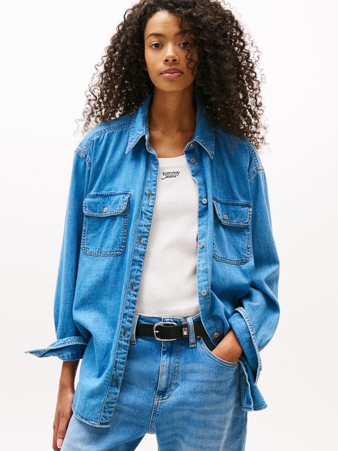 TOMMY JEANS blouse LS RELAXED DENIM SHIRT EXT - Foto 4