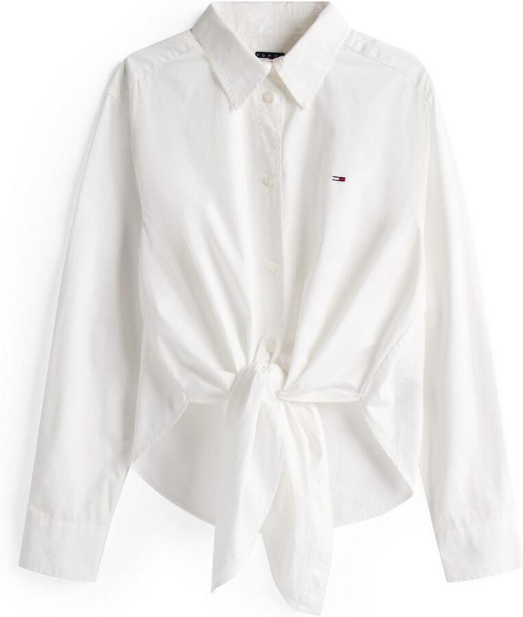 TOMMY JEANS Blouse met lange mouwen TJW LS TIE FRONT SHIRT