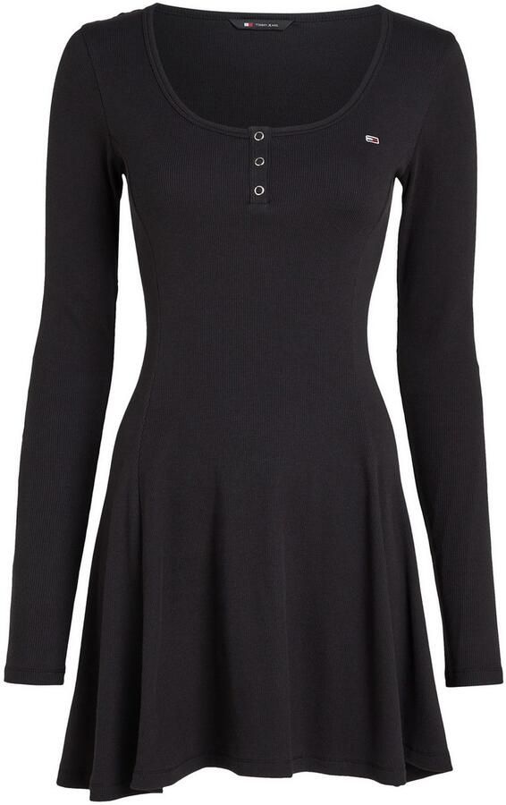 Tommy Jeans Mini-jurk met ronde hals model 'HENLEY' - Foto 5