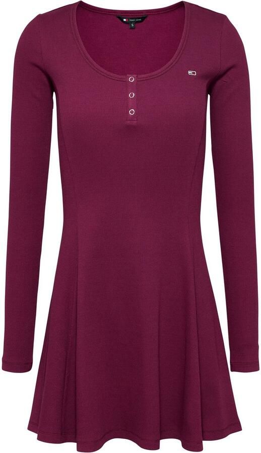 TOMMY JEANS Blousejurk TJW HENLEY FLARE DRESS - Foto 6