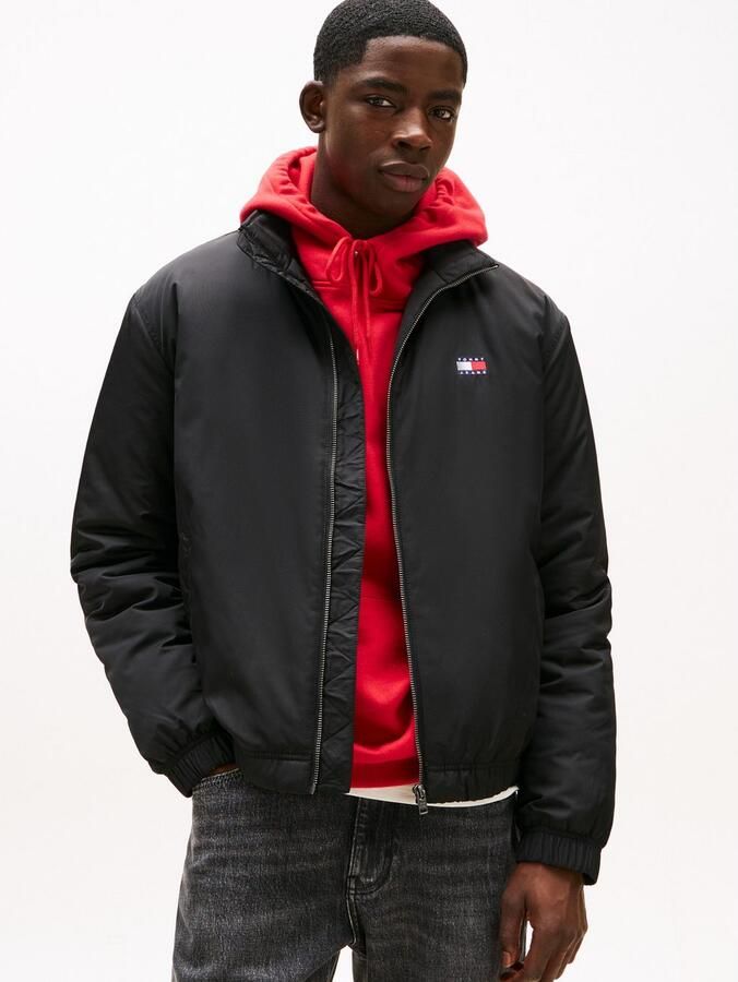 TOMMY JEANS Blouson TJM ESSENTIAL PADDED JACKET EXT Vrijetijdsjas overgangsjas glanzend stretch manchetten opstaande kraag - Foto 13