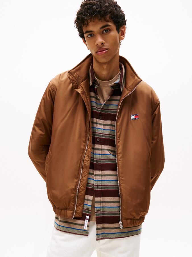 TOMMY JEANS Blouson TJM ESSENTIAL PADDED JACKET EXT Vrijetijdsjas overgangsjas glanzend stretch manchetten opstaande kraag - Foto 5