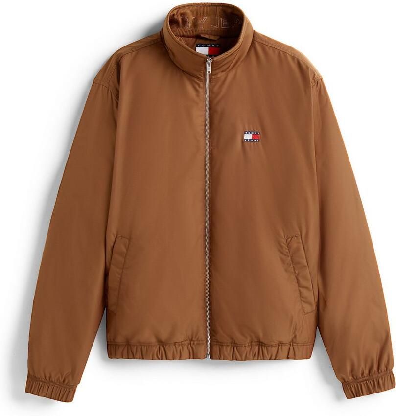 TOMMY JEANS Blouson TJM ESSENTIAL PADDED JACKET EXT Vrijetijdsjas overgangsjas glanzend stretch manchetten opstaande kraag