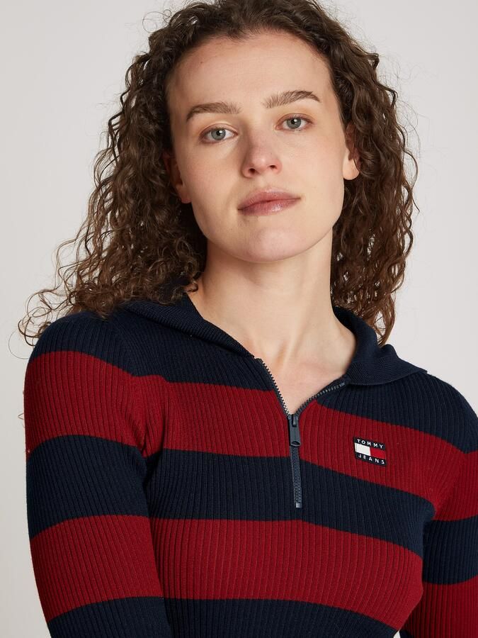 TOMMY JEANS Capuchontrui TJW STRIPE 1 4 ZIP HOOD SWEATER - Foto 5