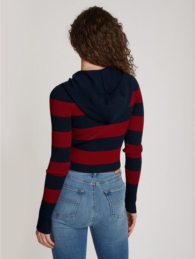 TOMMY JEANS Capuchontrui TJW STRIPE 1 4 ZIP HOOD SWEATER - Foto 2