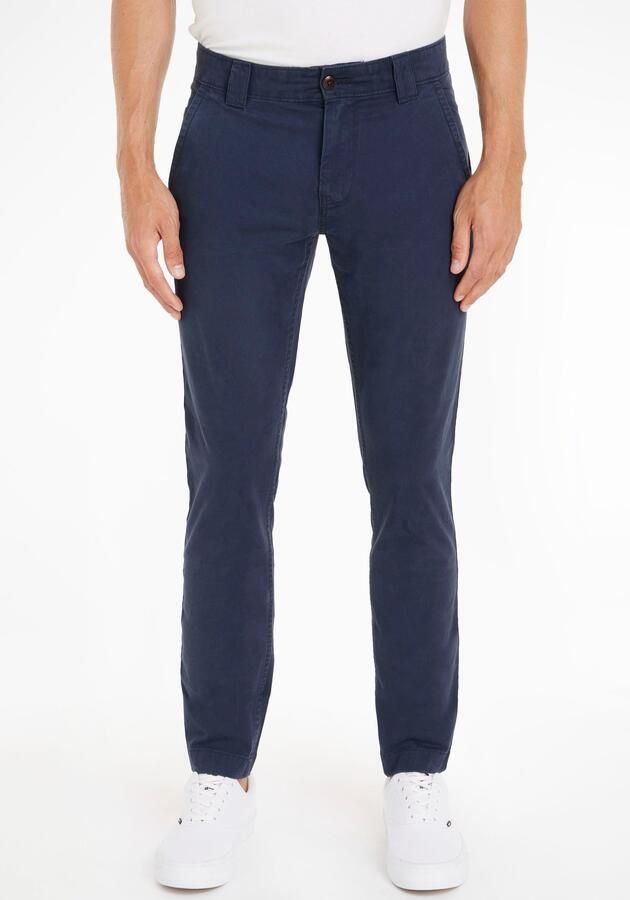 Tommy Jeans Navy Blauwe Chino Broek Slim Fit Blue Heren - Foto 6