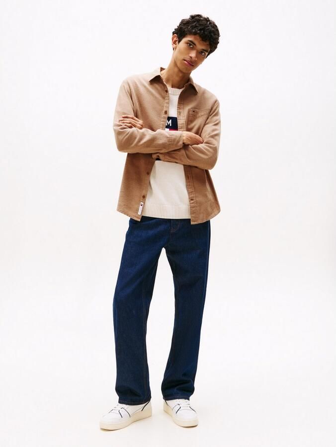 TOMMY JEANS Flanellen overhemd TJM FLANNEL regular fit overhemd met lange mouwen halfgespreide kraag - Foto 3