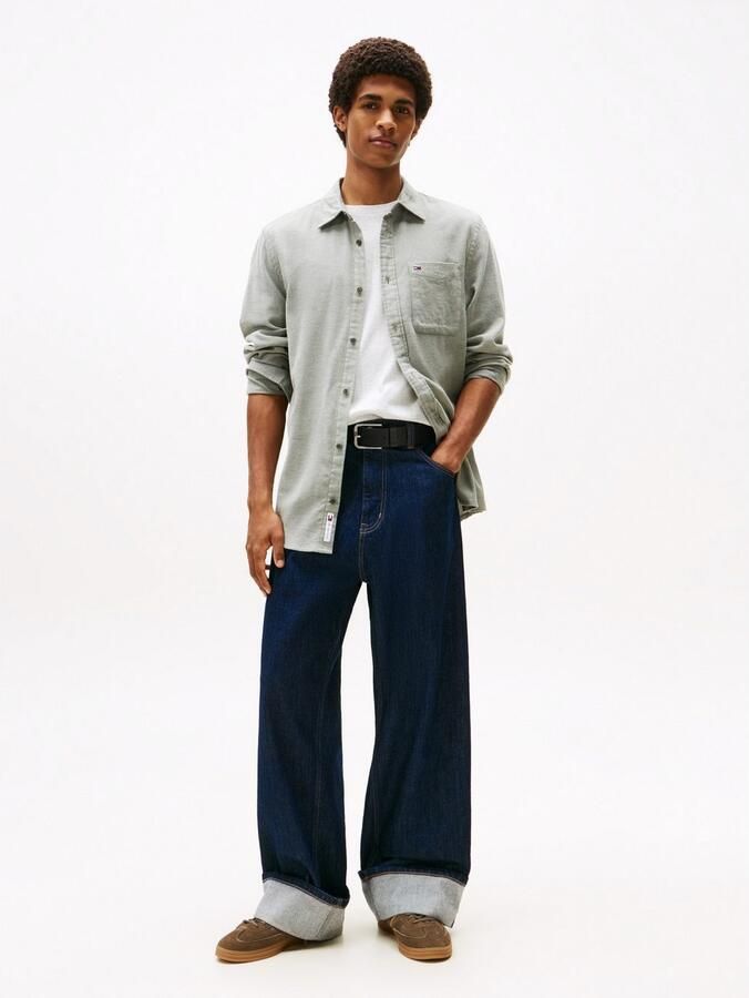 TOMMY JEANS Flanellen overhemd TJM FLANNEL regular fit overhemd met lange mouwen halfgespreide kraag - Foto 3