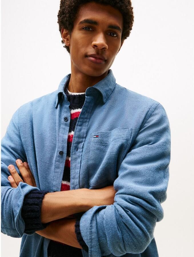 TOMMY JEANS Flanellen overhemd TJM FLANNEL regular fit overhemd met lange mouwen halfgespreide kraag - Foto 2