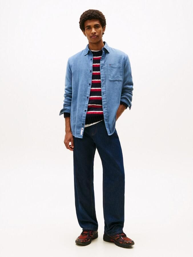 TOMMY JEANS Flanellen overhemd TJM FLANNEL regular fit overhemd met lange mouwen halfgespreide kraag - Foto 3