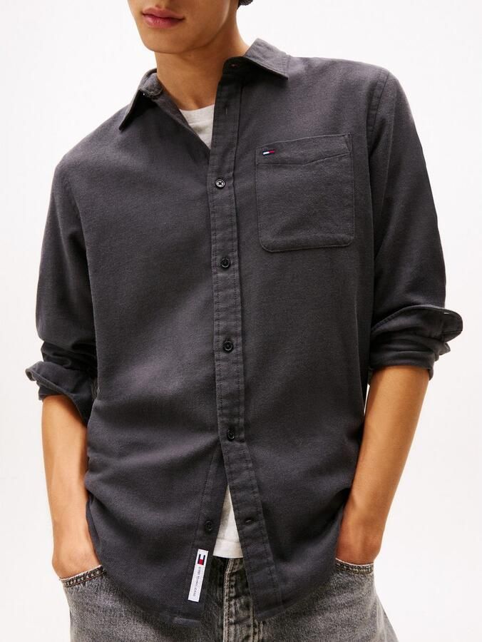 TOMMY JEANS Flanellen overhemd TJM FLANNEL regular fit overhemd met lange mouwen halfgespreide kraag - Foto 2