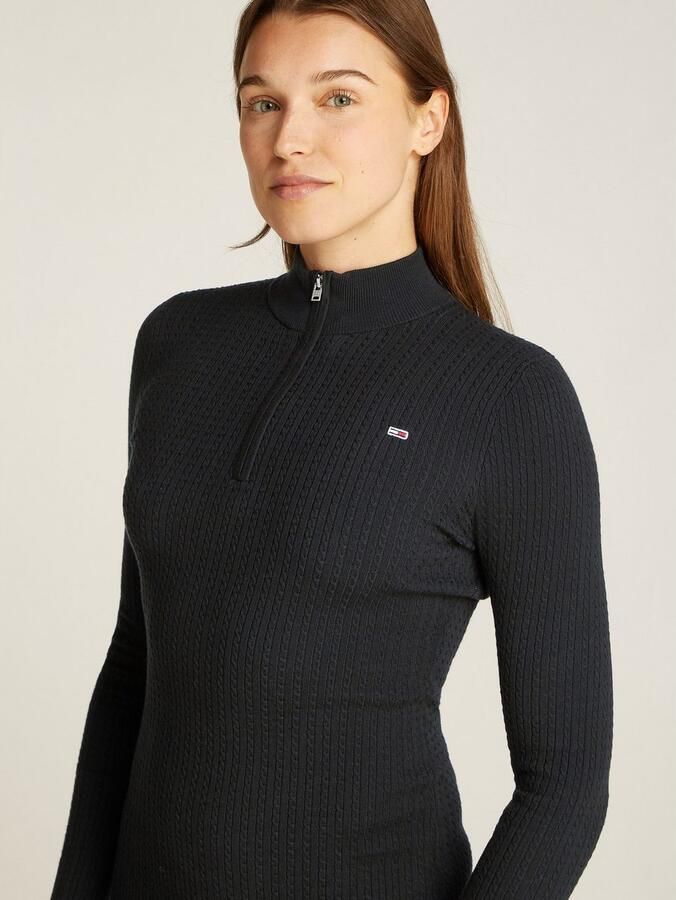TOMMY JEANS Gebreide jurk TJW 1 4 ZIP SWEATER CABLE DRESS - Foto 3