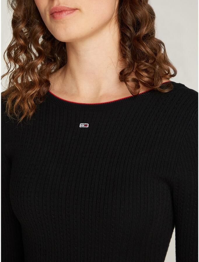 TOMMY JEANS Gebreide jurk TJW F&F CABLE SWEATER DRESS