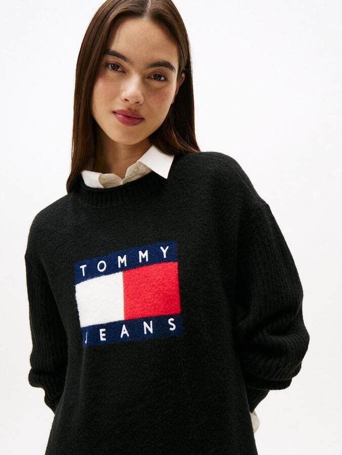 TOMMY JEANS Gebreide jurk TJW FLAG SWEATER DRESS EXT - Foto 3