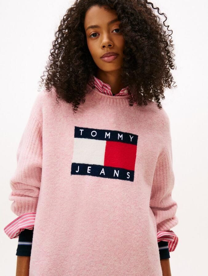 TOMMY JEANS Gebreide jurk TJW FLAG SWEATER DRESS EXT - Foto 3