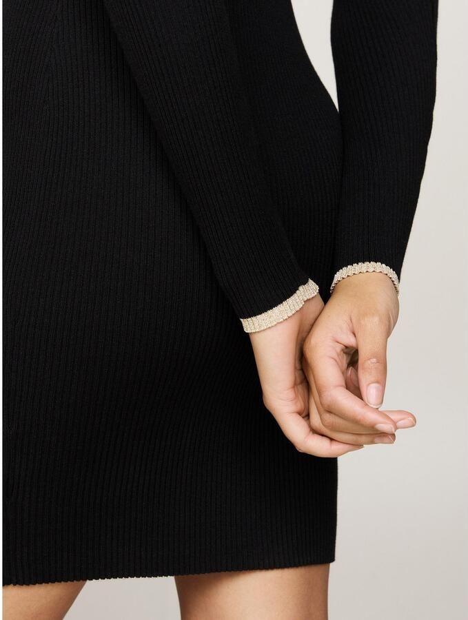 TOMMY JEANS Gebreide jurk TJW METALLIC TIP ZIP SWTR DRESS