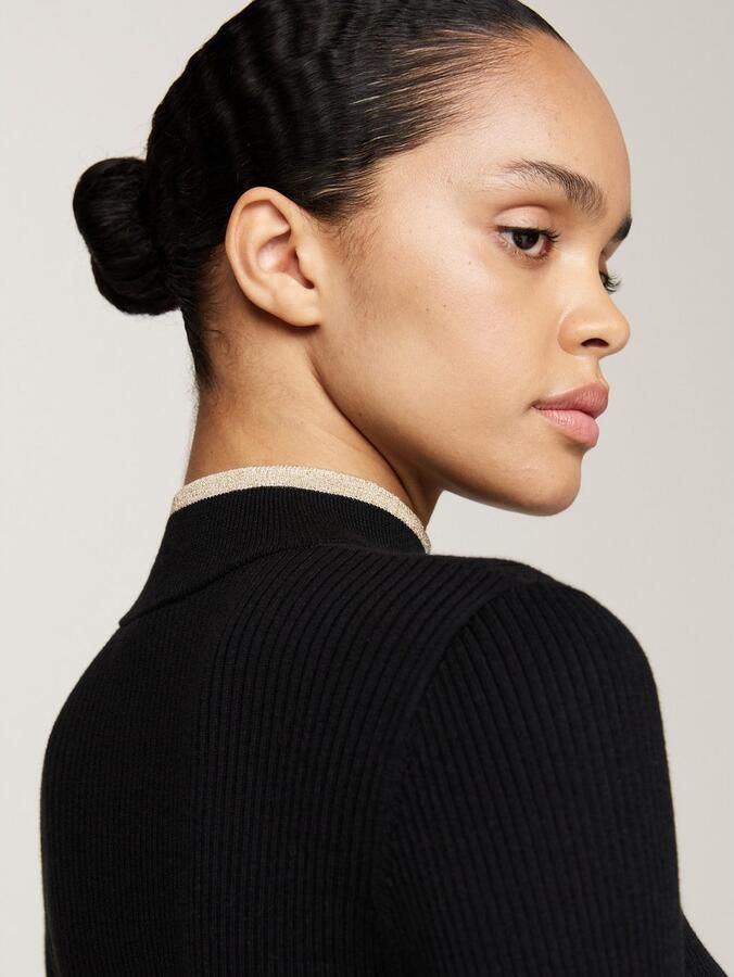 TOMMY JEANS Gebreide jurk TJW METALLIC TIP ZIP SWTR DRESS - Foto 3