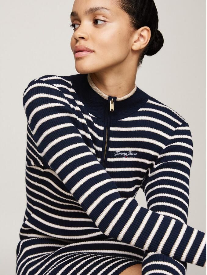 TOMMY JEANS Gebreide jurk TJW METALLIC TIP ZIP SWTR DRESS - Foto 2