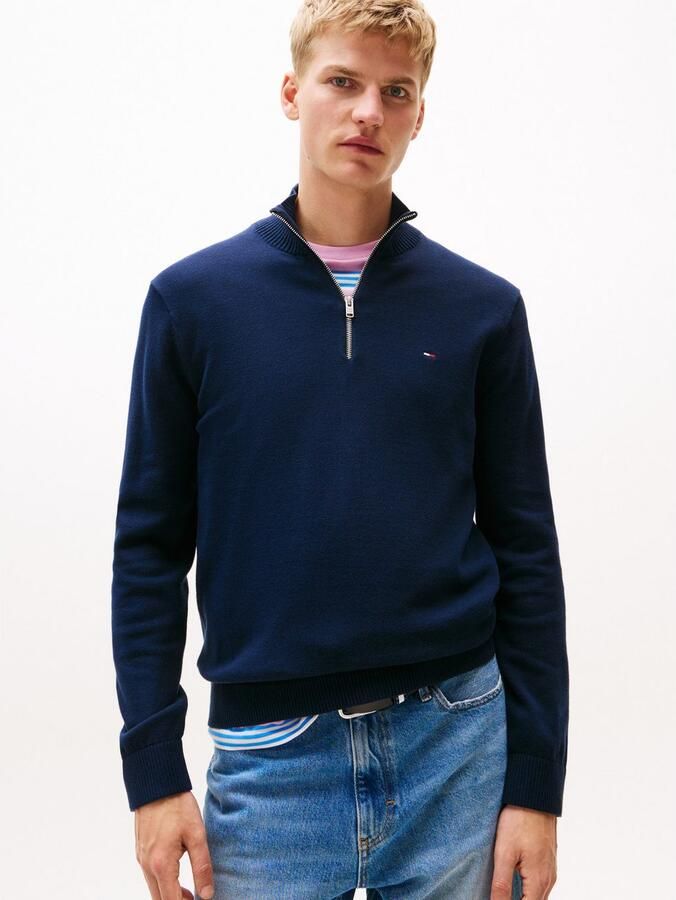 TOMMY JEANS Gebreide trui TJM SLM ESS LIGHT ¼ ZIP SWTR EXT - Foto 5