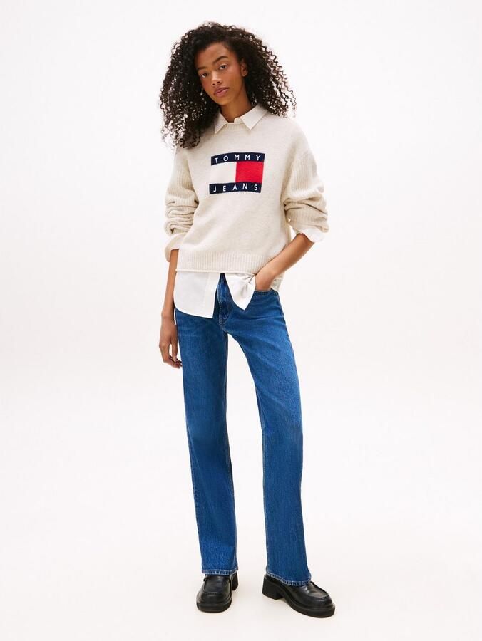 TOMMY JEANS Gebreide trui TJW MELANGE FLAG SWEATER RIB EXT - Foto 3
