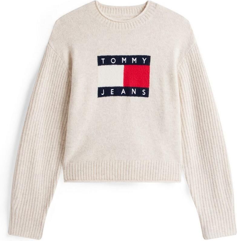 TOMMY JEANS Gebreide trui TJW MELANGE FLAG SWEATER RIB EXT