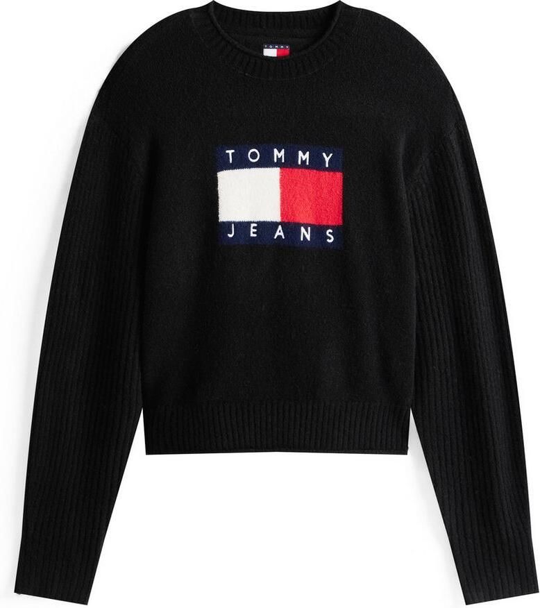 TOMMY JEANS Gebreide trui TJW MELANGE FLAG SWEATER RIB EXT