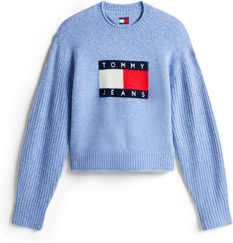 TOMMY JEANS Gebreide trui TJW MELANGE FLAG SWEATER RIB EXT