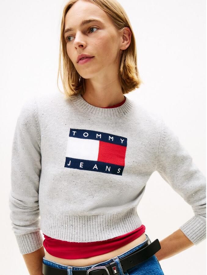 TOMMY JEANS Gebreide trui TJW SPARKLE FLAG SWEATER EXT - Foto 2