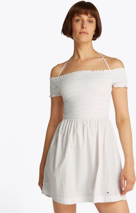 TOMMY JEANS Gesmokte jurk TJW RUCHE F&F POPLIN DRESS EXT - Foto 7