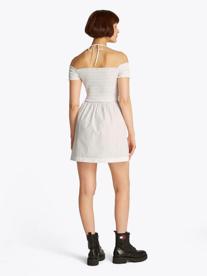 TOMMY JEANS Gesmokte jurk TJW RUCHE F&F POPLIN DRESS EXT - Foto 4