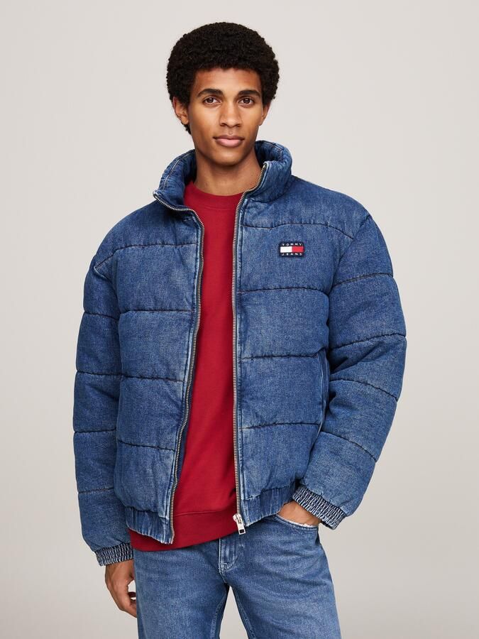 TOMMY JEANS Gewatteerde jas DENIM PUFFER JKT DH6051 met geborduurd merklogo op borsthoogte - Foto 3