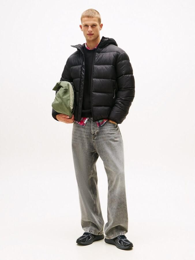 TOMMY JEANS Gewatteerde jas HOODED LOGO PUFFER Overgangsjas regular fit met ronde halslijn - Foto 3