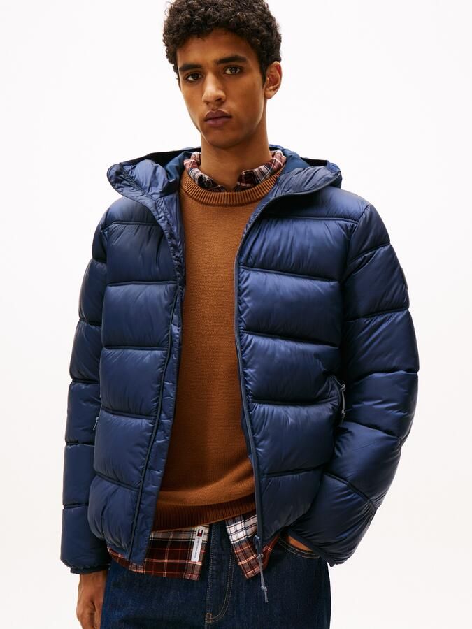 TOMMY JEANS Gewatteerde jas HOODED LOGO PUFFER Overgangsjas regular fit met ronde halslijn - Foto 5