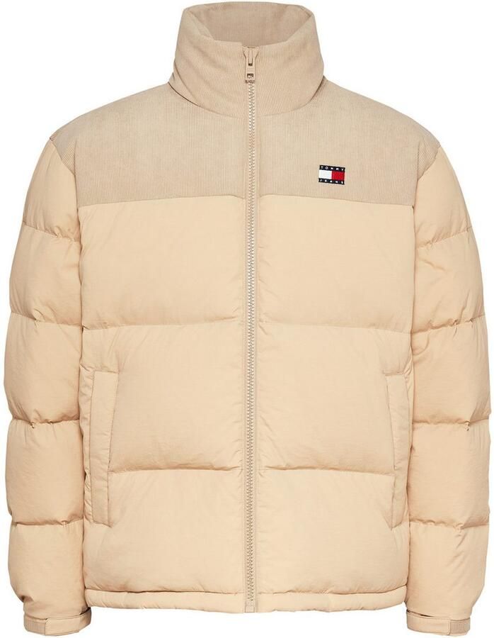 TOMMY JEANS Gewatteerde jas TJM CORD MIX ALASKA PUFFER met cord-inzetten op borst en schouders
