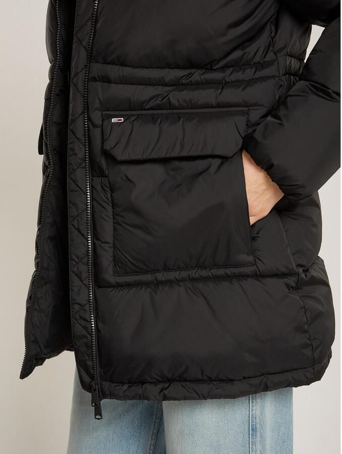 Tommy Jeans Zwarte nylonjas met capuchon Black Dames - Foto 2