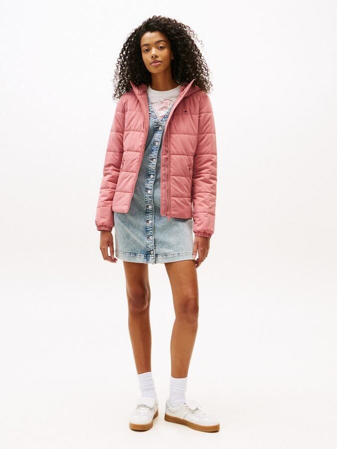 TOMMY JEANS Gewatteerde jas TJW SLIM LW HOODED PADDED JACKET Kunstvezel slim fit met capuchon - Foto 2