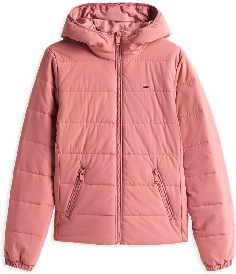 TOMMY JEANS Gewatteerde jas TJW SLIM LW HOODED PADDED JACKET Kunstvezel slim fit met capuchon
