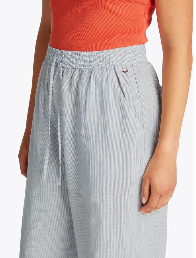 TOMMY JEANS Geweven broek TJW LINEN PANT met geborduurd logo