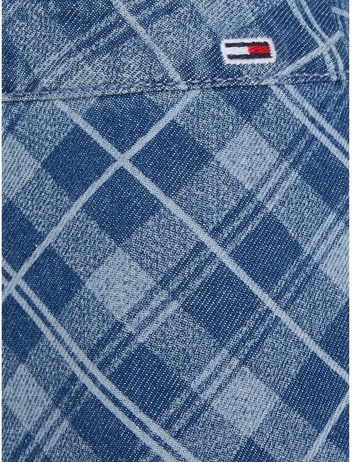 TOMMY JEANS Geweven rok TJW TARTAN CHECK CHAMBRAY SKIRT Webrok in modieuze tartan ruitpatroon - Foto 3