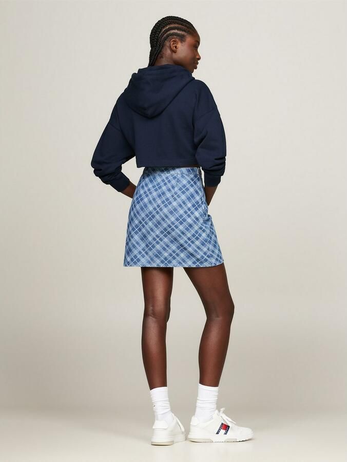TOMMY JEANS Geweven rok TJW TARTAN CHECK CHAMBRAY SKIRT Webrok in modieuze tartan ruitpatroon - Foto 6