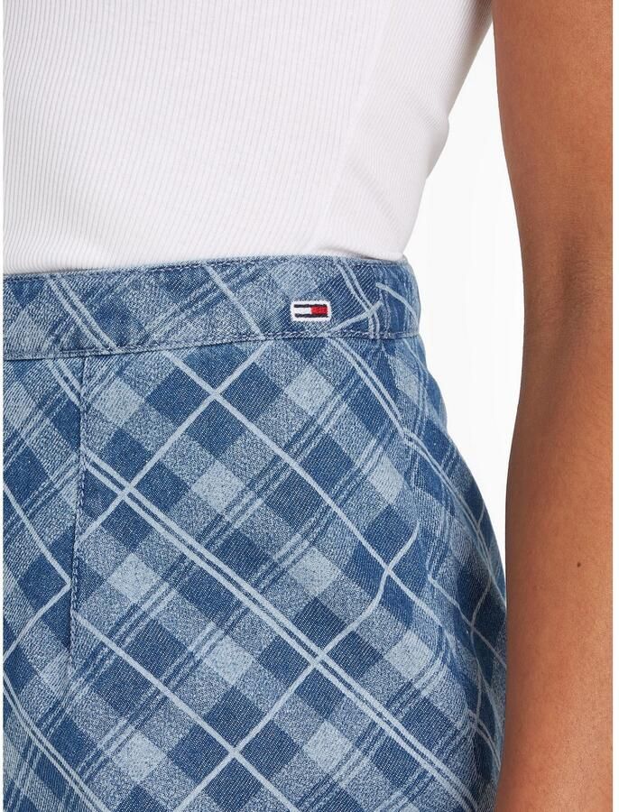 TOMMY JEANS Geweven rok TJW TARTAN CHECK CHAMBRAY SKIRT Webrok in modieuze tartan ruitpatroon - Foto 2