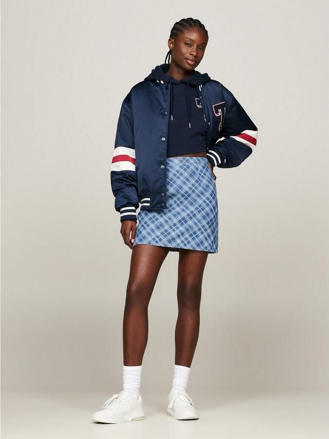 TOMMY JEANS Geweven rok TJW TARTAN CHECK CHAMBRAY SKIRT Webrok in modieuze tartan ruitpatroon - Foto 7