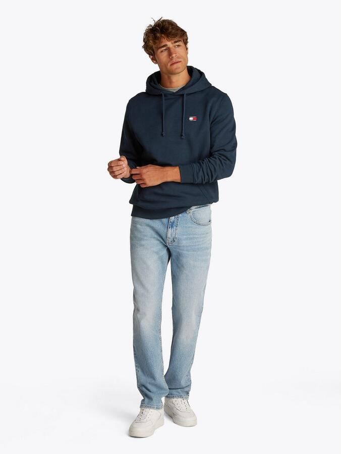 Tommy Jeans Sweater Reg Logo Badge Hoodie Dark Night Navy - Foto 5