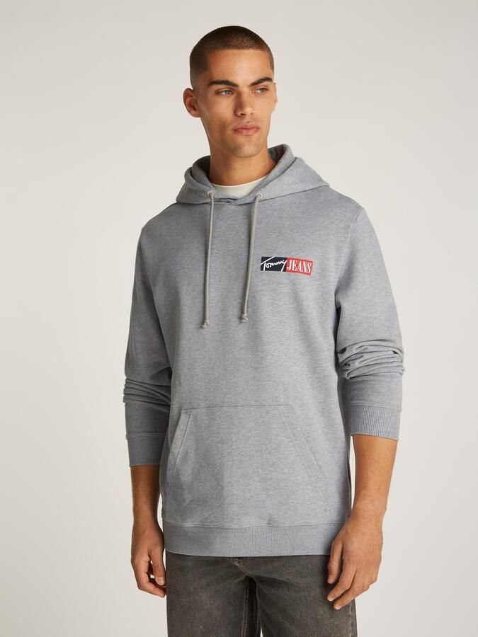 Tommy Jeans Plus Hoodie TJM REG ENTRY GRAPHIC HOODIE EXT in grote maten logoprint kangoeroezak - Foto 5