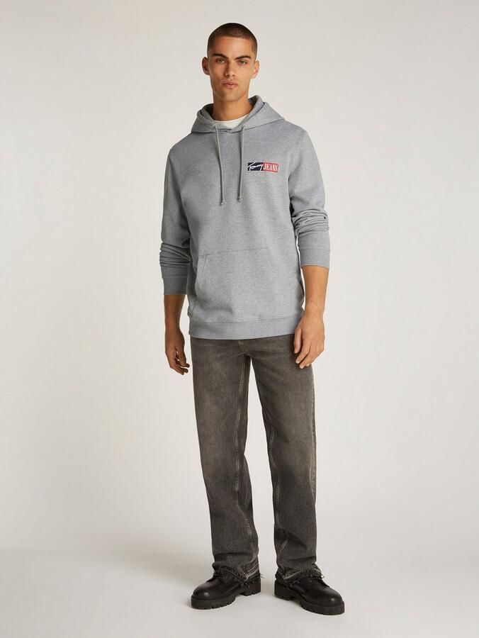 Tommy Jeans Plus Hoodie TJM REG ENTRY GRAPHIC HOODIE EXT in grote maten logoprint kangoeroezak - Foto 3