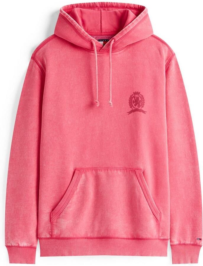 TOMMY JEANS Hoodie TJM WASHED CREST PLAY regular fit sweatshirt rugprint