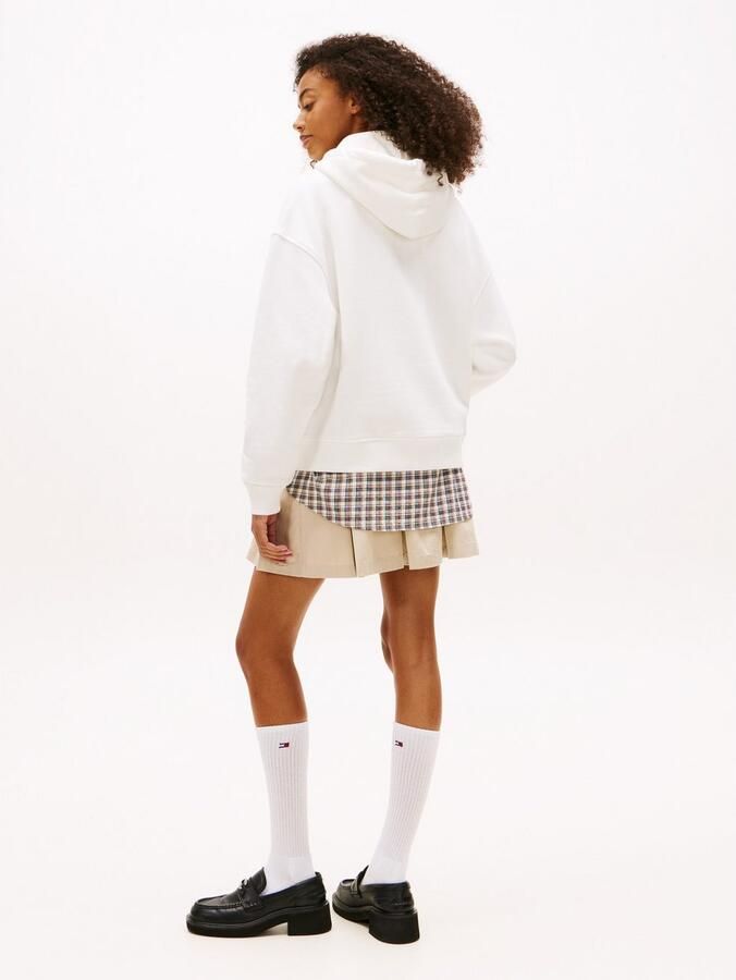 Tommy Jeans Witte Hoodie Sweatshirt Retro Stijl White Dames - Foto 6