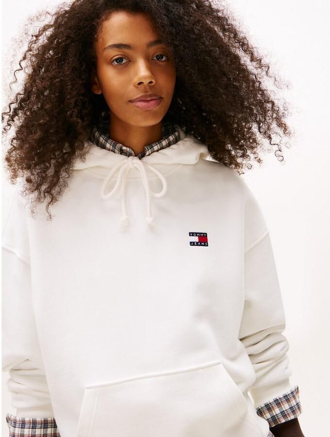 Tommy Jeans Witte Hoodie Sweatshirt Retro Stijl White Dames - Foto 2