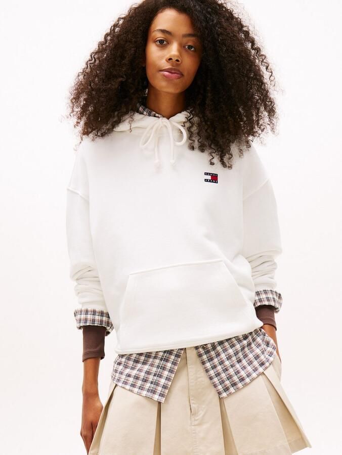 Tommy Jeans Witte Hoodie Sweatshirt Retro Stijl White Dames - Foto 9